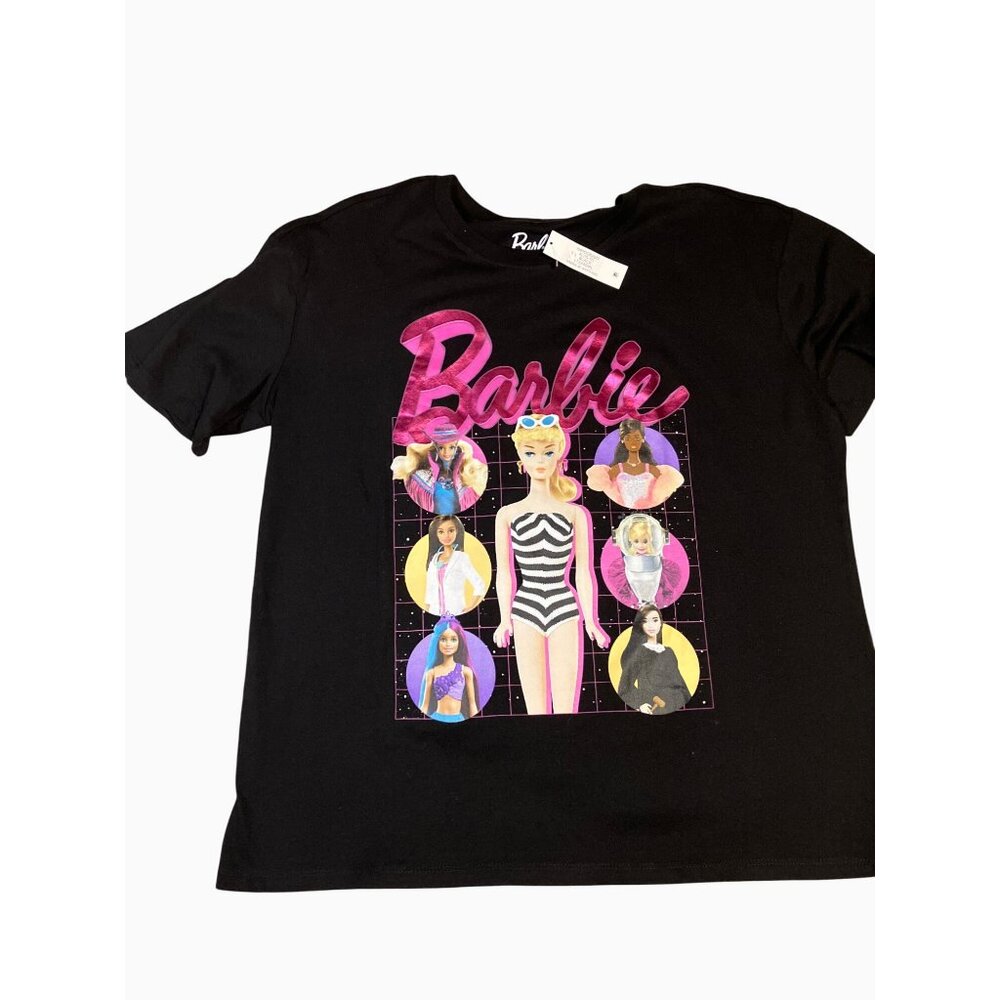 Barbie Graphic T-Shirt Black XL (15-17) Hybrid Apparel Cotton/Polyester Womens C